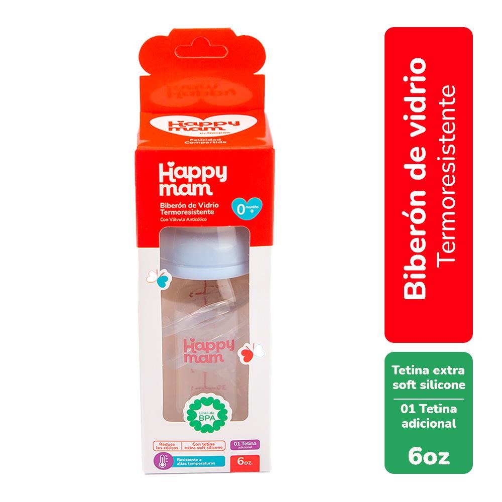 Biberón de Vidrio Termoresistente Happyman- Frasco 180 ml